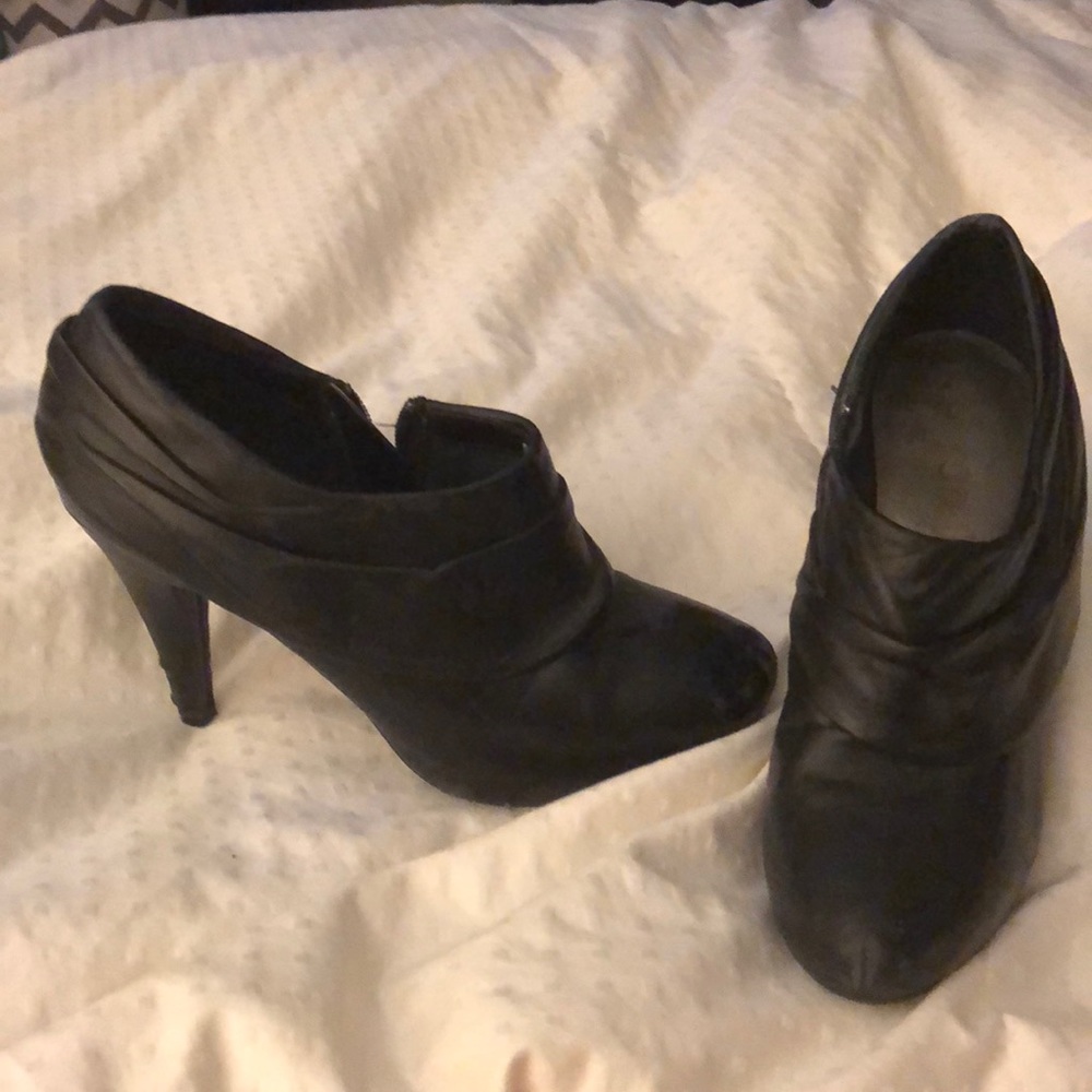Me too black ankle bootie